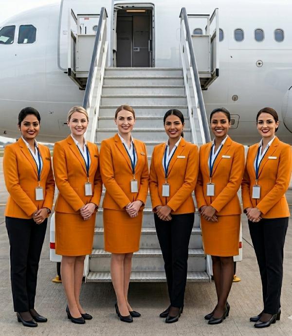 Professional airline ground staff uniform