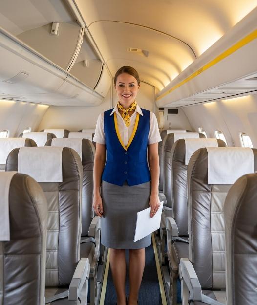 Professional airline cabin crew uniform