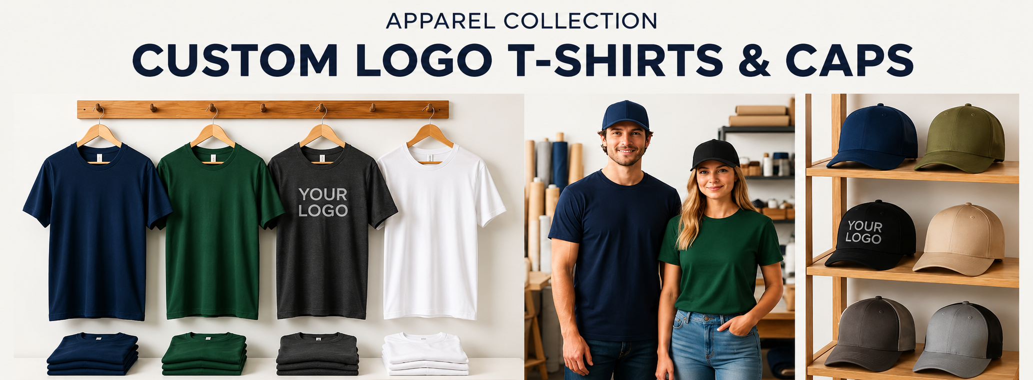 Custom Logo T-Shirts & Caps | Apparel Collection