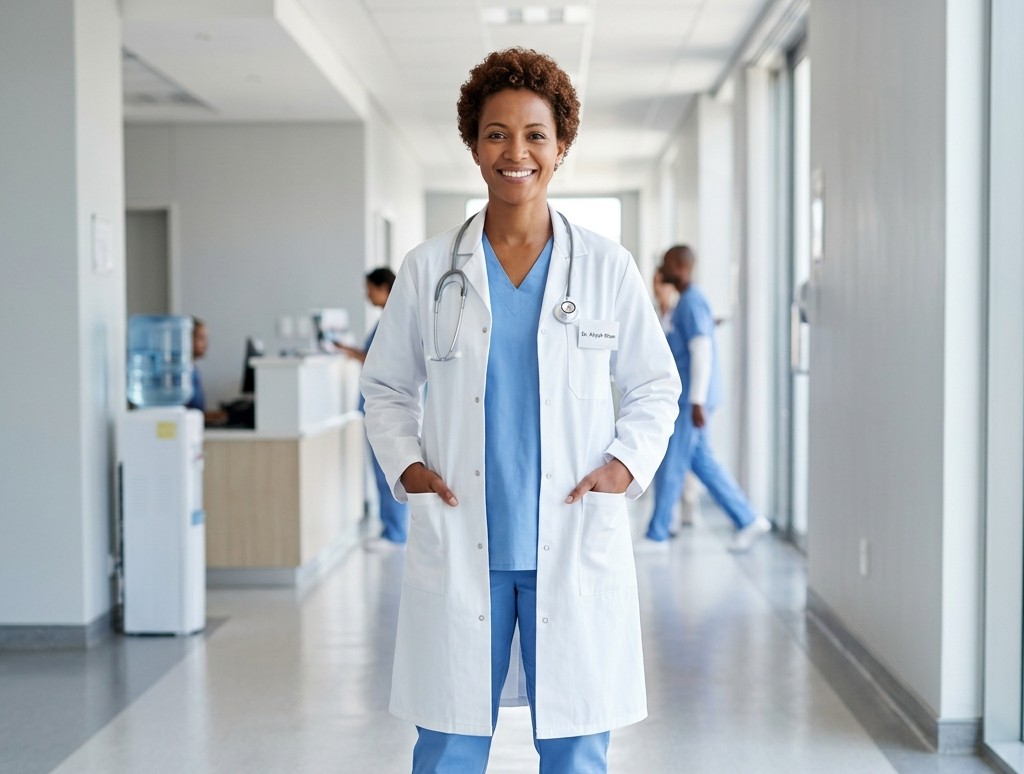 Professional doctor's white lab coat