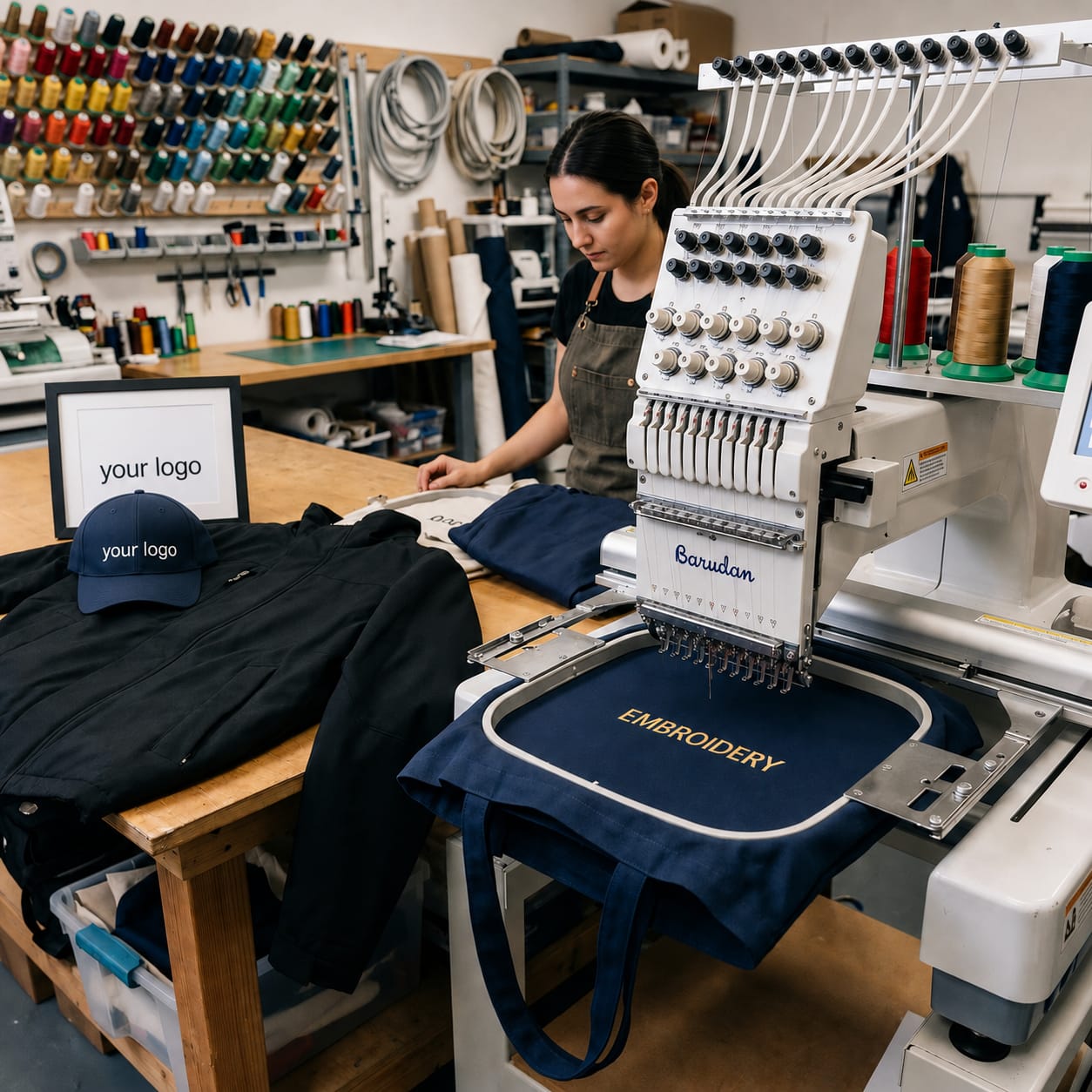 Professional custom logo embroidery services