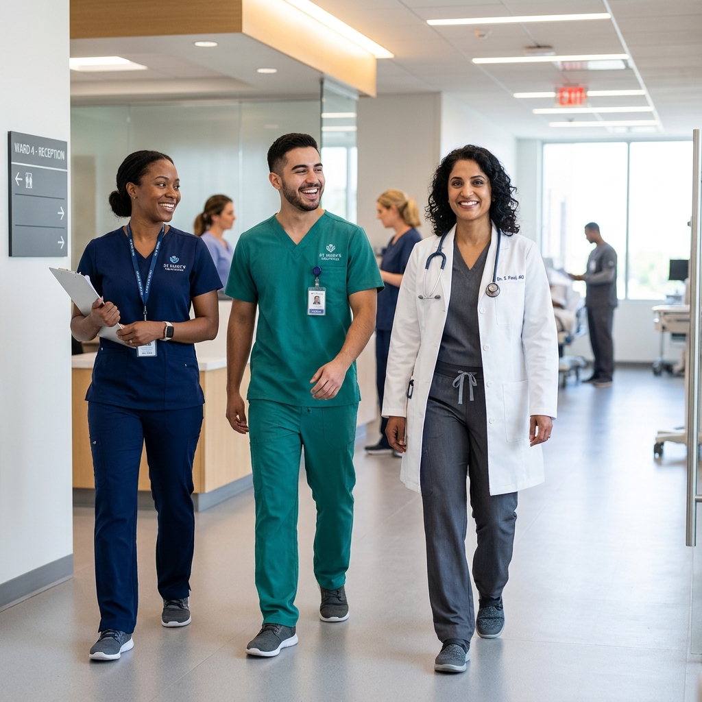 Medical scrubs and doctor coat, UAE
