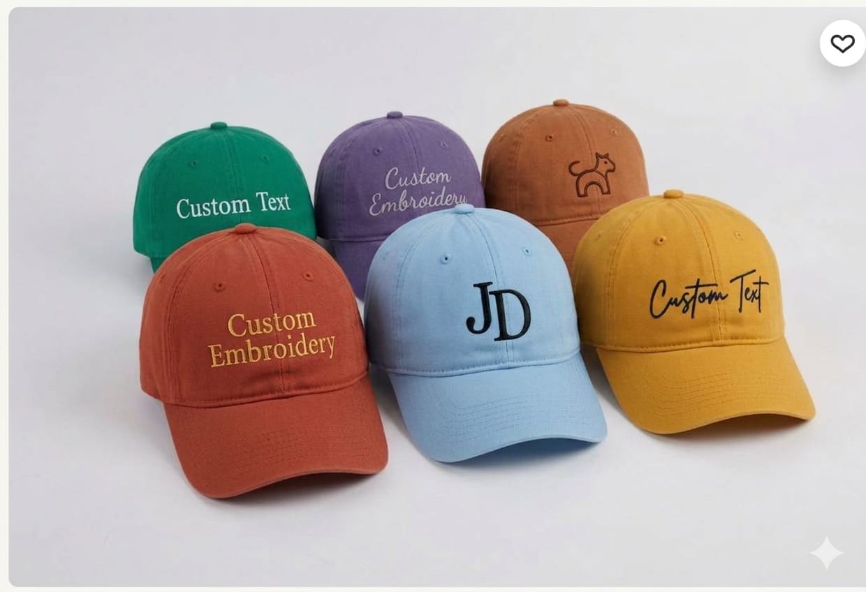 Custom embroidered promotional caps collection