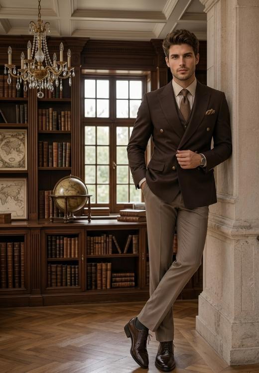 Brown executive formal business suit