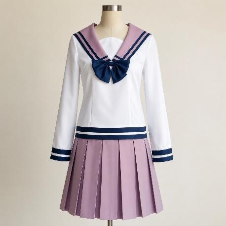 Girls sailor style school uniform