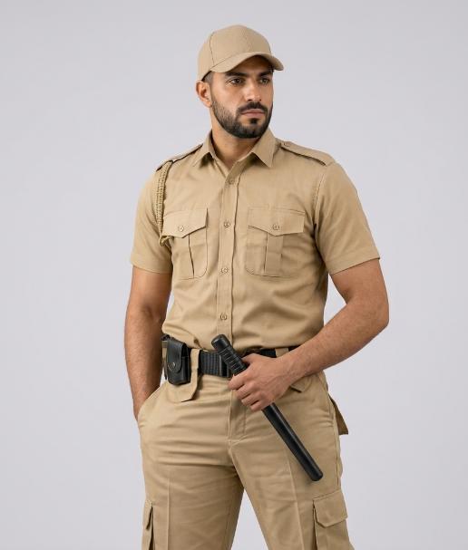 Khaki police security uniform set