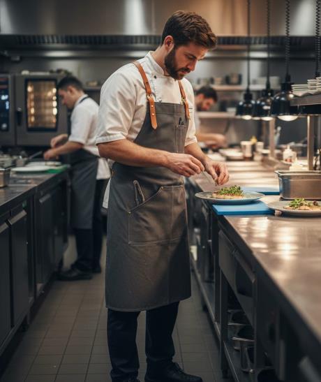 Professional chef apron kitchen uniform