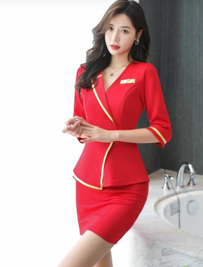 Luxury spa staff professional uniform