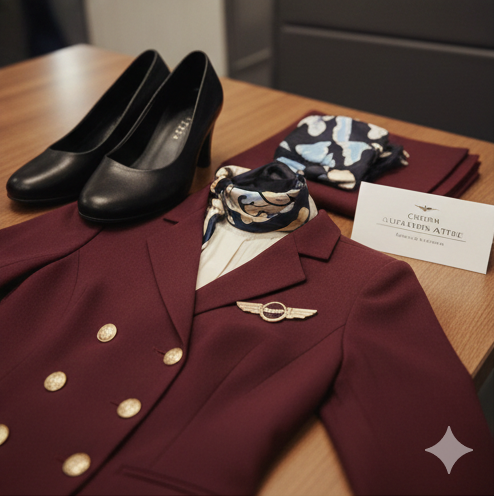 Premium women's airline uniform set