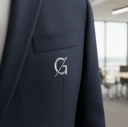 Custom logo embroidered on uniform
