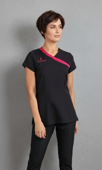 Elegant spa wellness therapist uniform